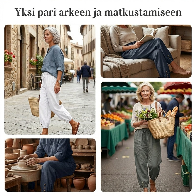 🔥New Arrival Hot Sale 🔥Naisten löysät suorat leveälahkeiset housut
