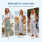 👖 NYT 50 % ALENNUS! 🌿 Muodikkaat, väljät siniraitaiset housut – käytännölliset sivutaskut, hoikistava istuvuus ja täydelliset keväisiin päiviin 🌸