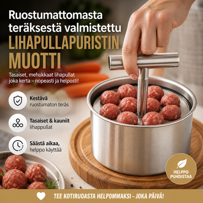 🔥Ruostumattomasta teräksestä valmistettu lihapullapuristin muotti