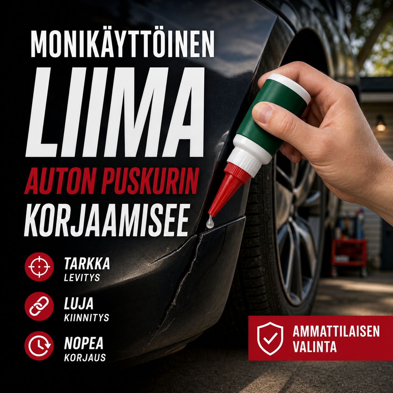 🔥Ajankohtainen tarjous: 50 %:n alennus🔥Monikäyttöinen liima auton puskurin korjaamisee