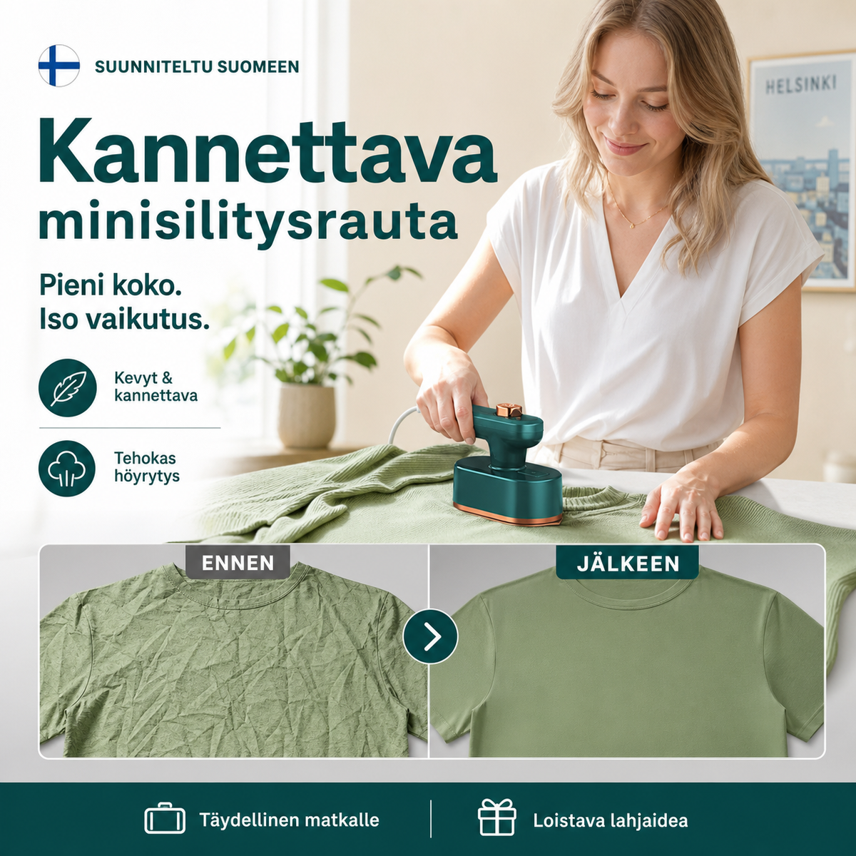 💗Alennusmyynnin viimeinen päivä – 50 % alennus⚡Myyty yli 50 000 kappaletta💕Kannettava minisilitysrauta