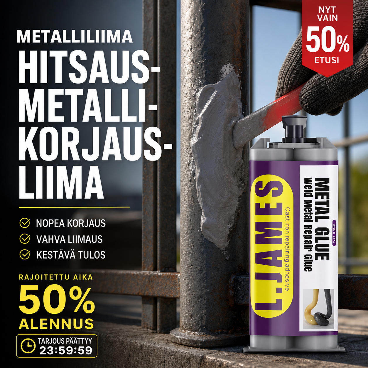 Metalliliima - Hitsausmetallikorjausliima