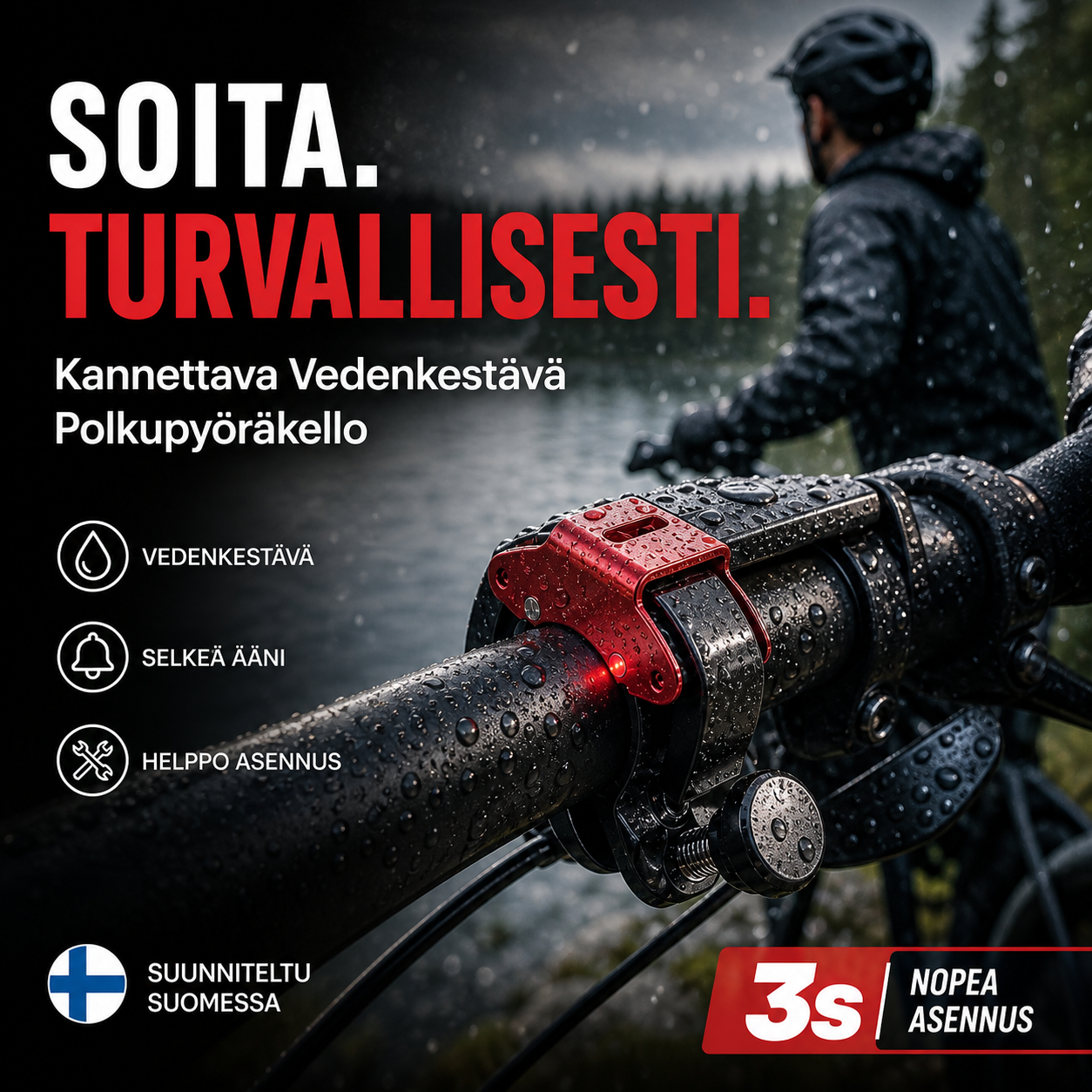 Kannettava Vedenkestävä Polkupyöräkello
