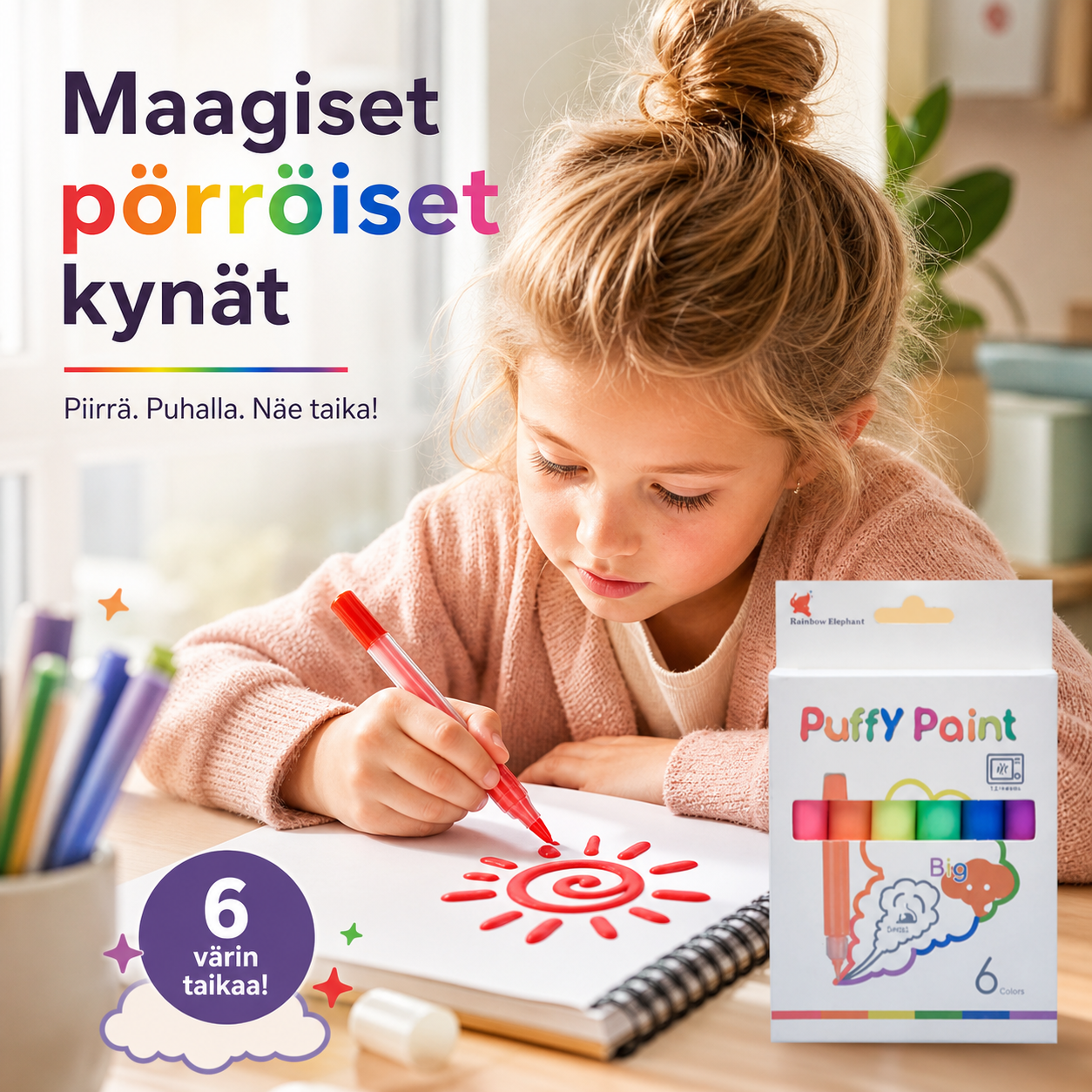 🎁 Maagiset pörröiset kynät – luo 3D-efektejä ja pörröisiä kuvia!