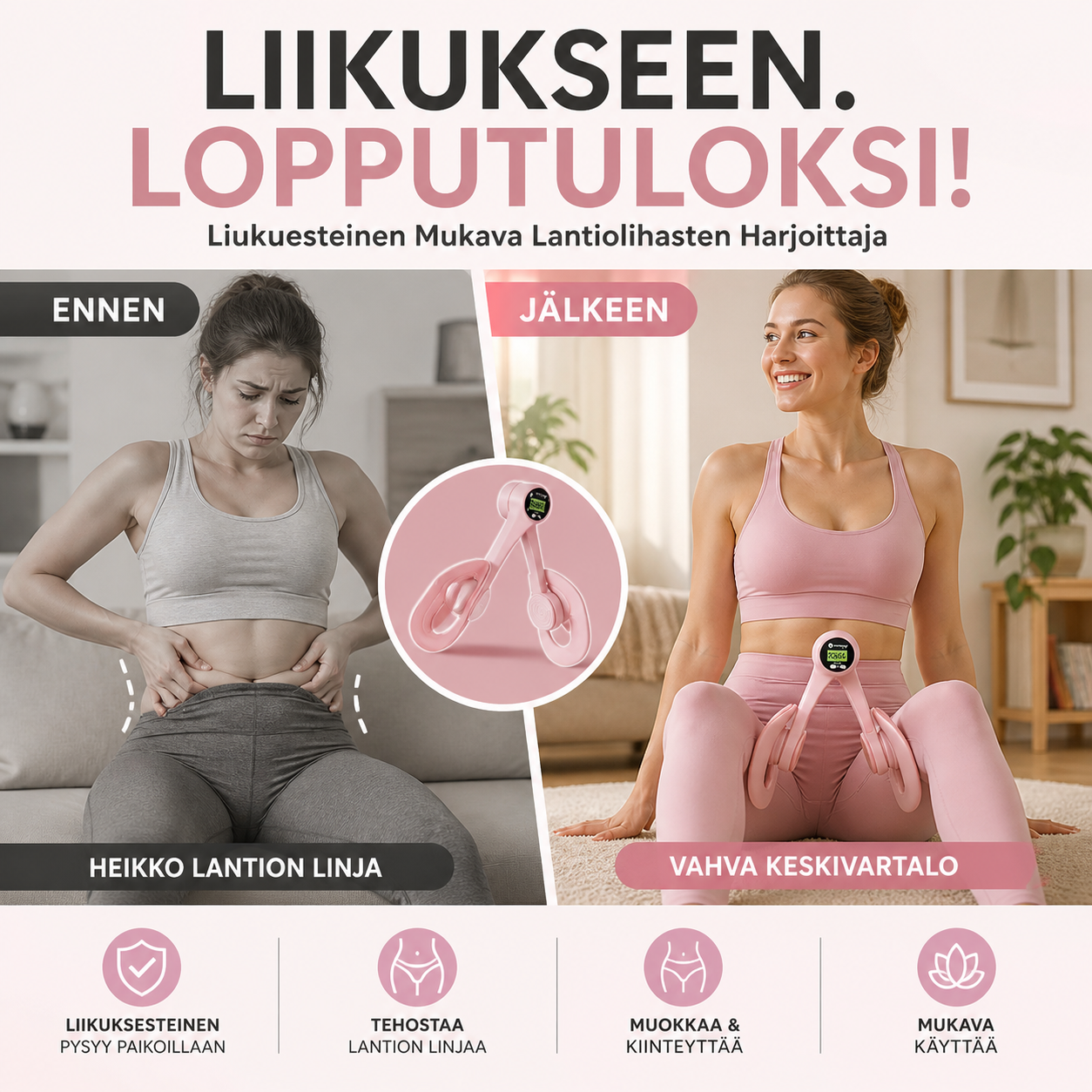 💯Liukuesteinen Mukava Lantiolihasten Harjoittaja