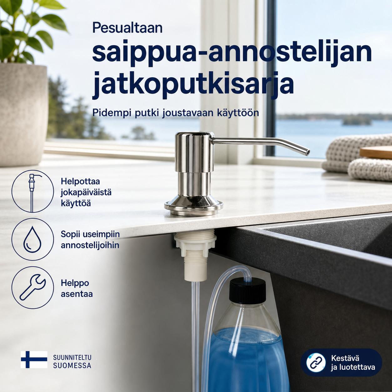 Sink Soap Dispenser Extension Tube Kit