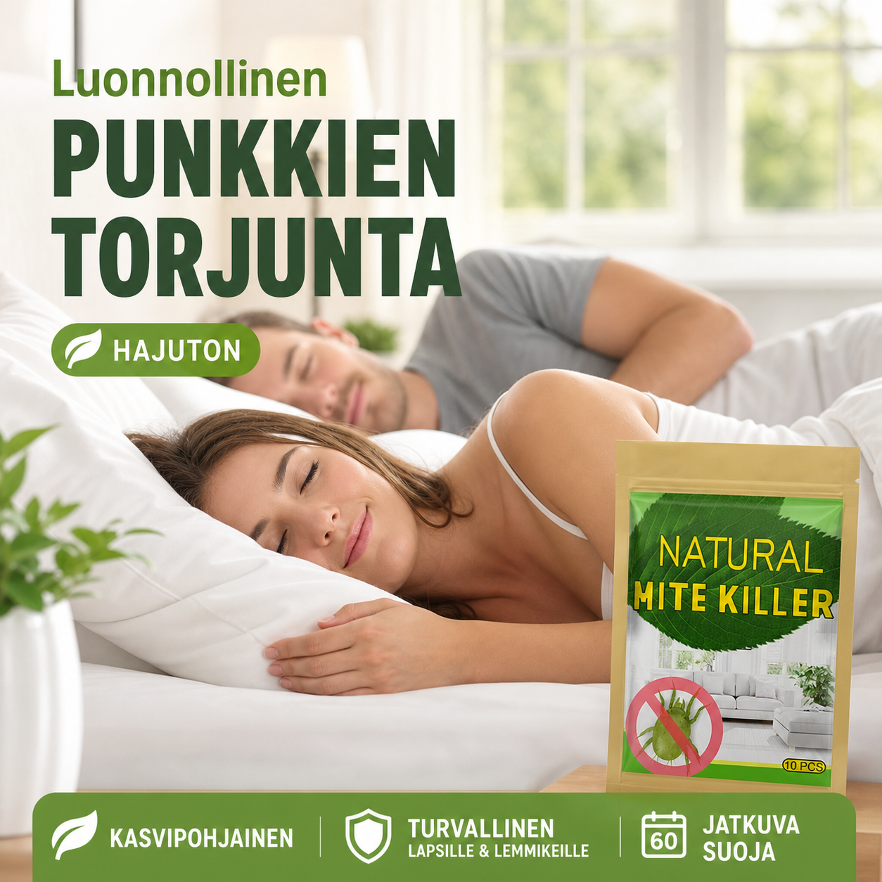 Luonnollinen punkkien torjuntapussi