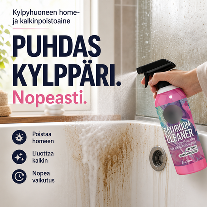 Monipintainen kylpyhuoneen puhdistusaine homeelle ja kalkille – tehokas puhdistus ilman hankausta!