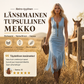 Retro-tyylinen länsimainen tupsullinen hihaton vartalonmyötäinen mekko