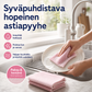 Syväpuhdistava hopeinen astiapyyhe