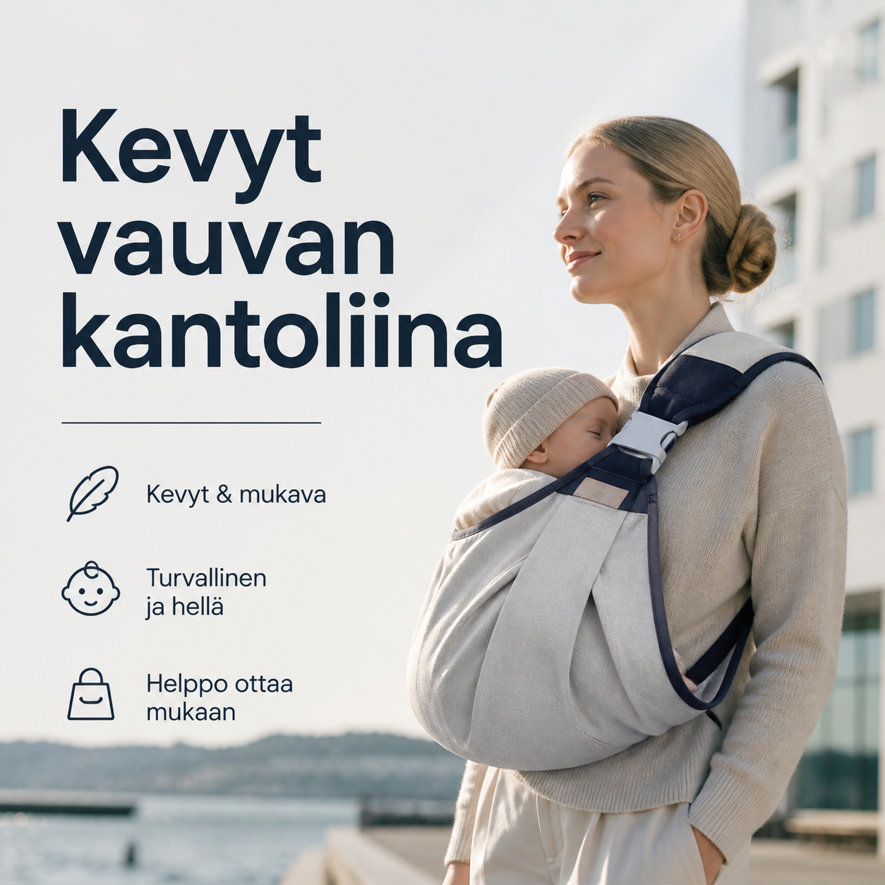 Kevyt vauvan kantoliina