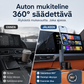 Auton mukiteline – 360° säädettävä, vahva N52-magneetti, yhden käden käyttö, sopii kaikkiin puhelimiin, vakaa magneetti- ja puristinmalli turvalliseen ajoon.