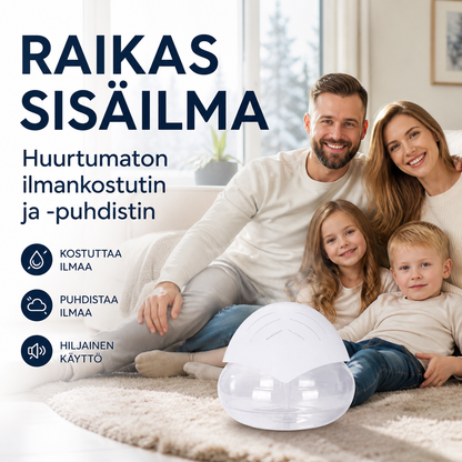🌫️✨ Huurtumaton ilmankostutin ja -puhdistin 🌿 Kannettava muotoilu 🚚