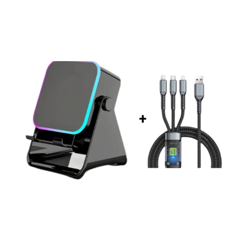 🔥Rajoitettu 50 %:n alennus!🔥 5-in-1 langaton Bluetooth-kaiutin induktio-ominaisuudella ja säädettävällä matkapuhelintelineellä