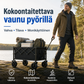 Kokoontaitettava vaunu pyörillä