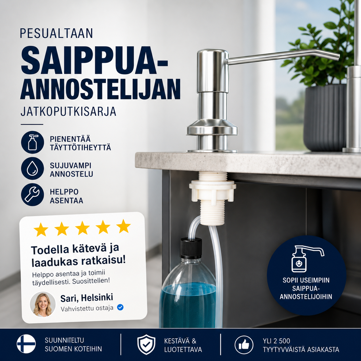 Sink Soap Dispenser Extension Tube Kit