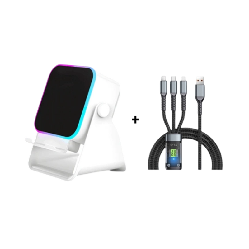 🔥Rajoitettu 50 %:n alennus!🔥 5-in-1 langaton Bluetooth-kaiutin induktio-ominaisuudella ja säädettävällä matkapuhelintelineellä