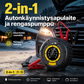 2-in-1 Autonkäynnistysapulaite ja rengaspumppu – käynnistä auto ja täytä renkaat yhdellä laitteella!