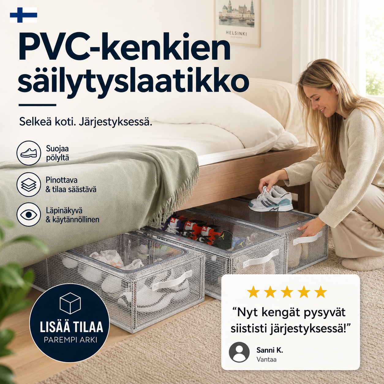 PVC-kenkien säilytyslaatikko - vedenpitävä ja kokoontaitettava