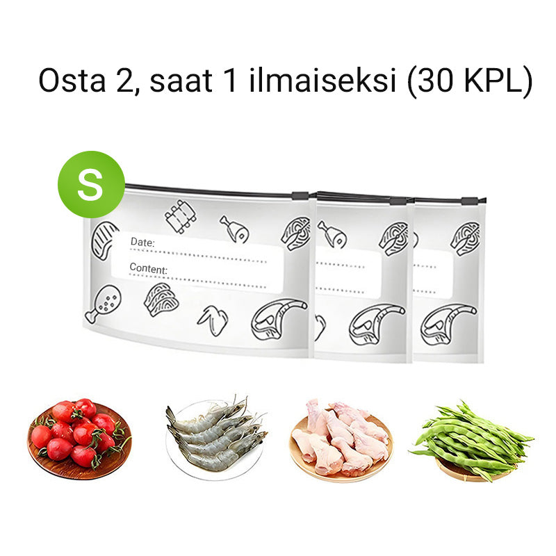 🔥Maailmanlaajuinen bestseller🍗 Aikarajoitettu tarjous! Osta 3, saat 2 ilmaiseksi🥦Uudelleenkäytettävät alumiinifoliolla suljettavat säilytyspussit