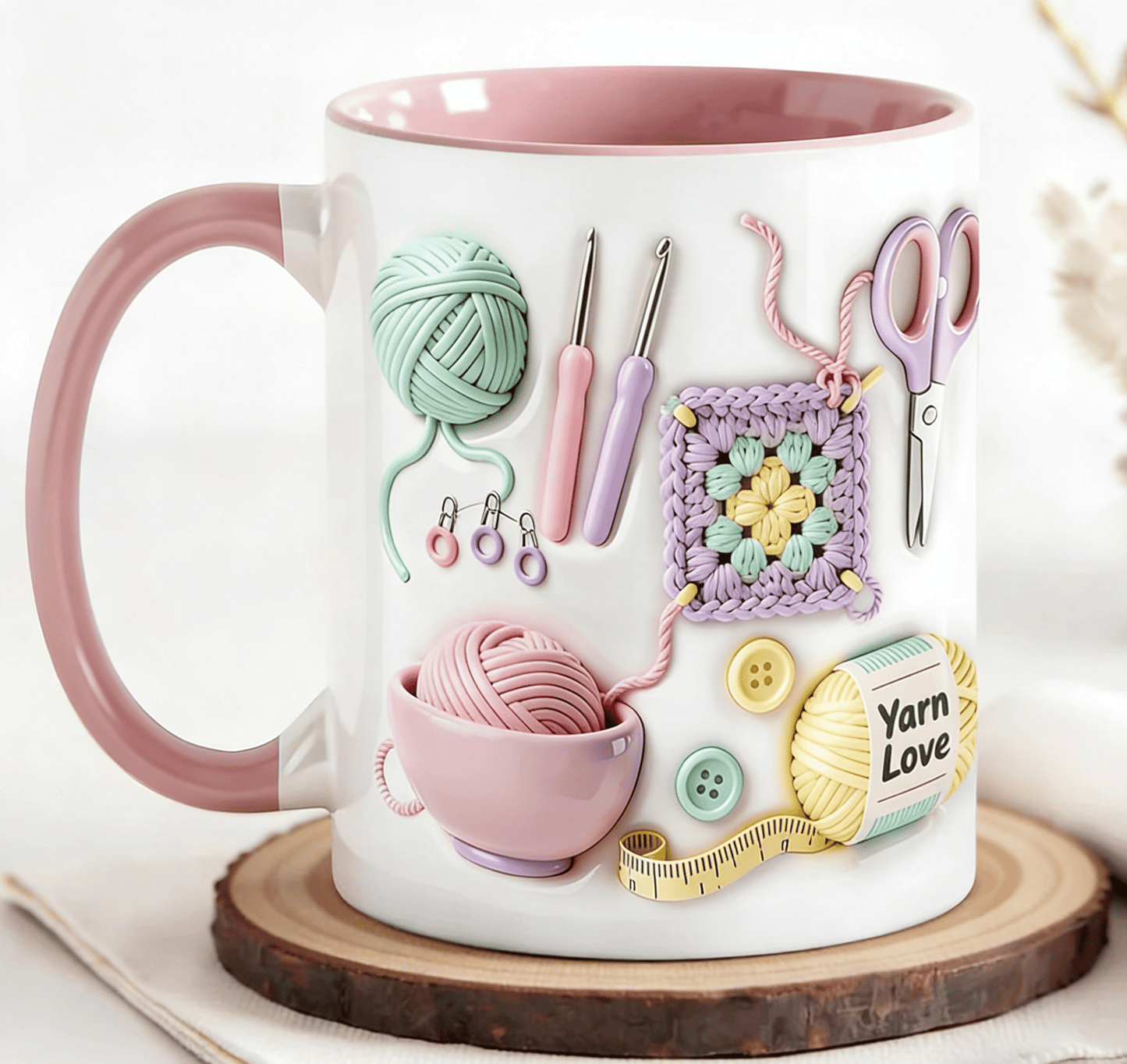 💥VIIMEINEN MYYNTIpäIVÄ 50 % ALENNUS!!🏆Pikamyynti⚡ Yli 50 000 kappaletta myyty! Loppumassa💥Yarn Love -muki, lahja käsityöläisille ja luoville sieluille