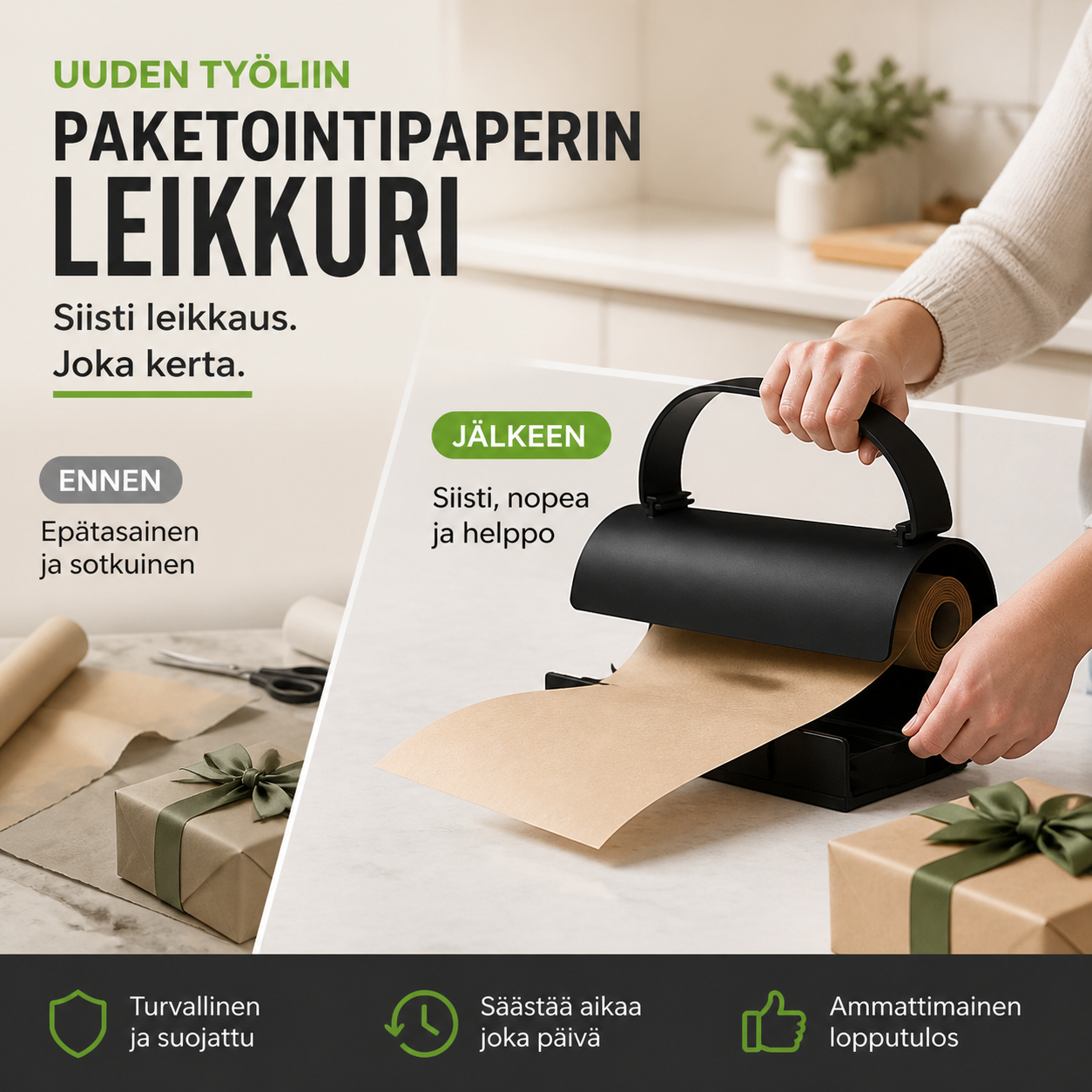 Uuden tyylin paketointipaperin leikkuri