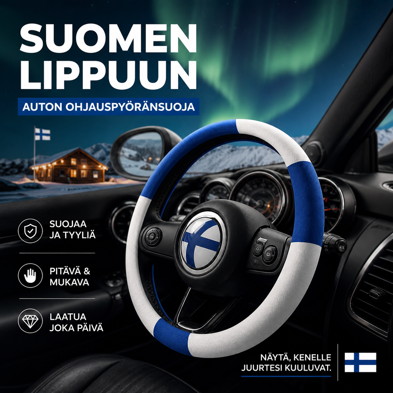 Auton ohjauspyöränsuoja