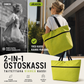 🔥KUUMAT TARJOUKSET 50 % ALENNUS🔥2-in-1-ostoskassi, taitettava vihreä kassi