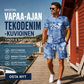 Miesten vapaa-ajan tekodenim-kuvioinen T-paita- ja shortsisetti