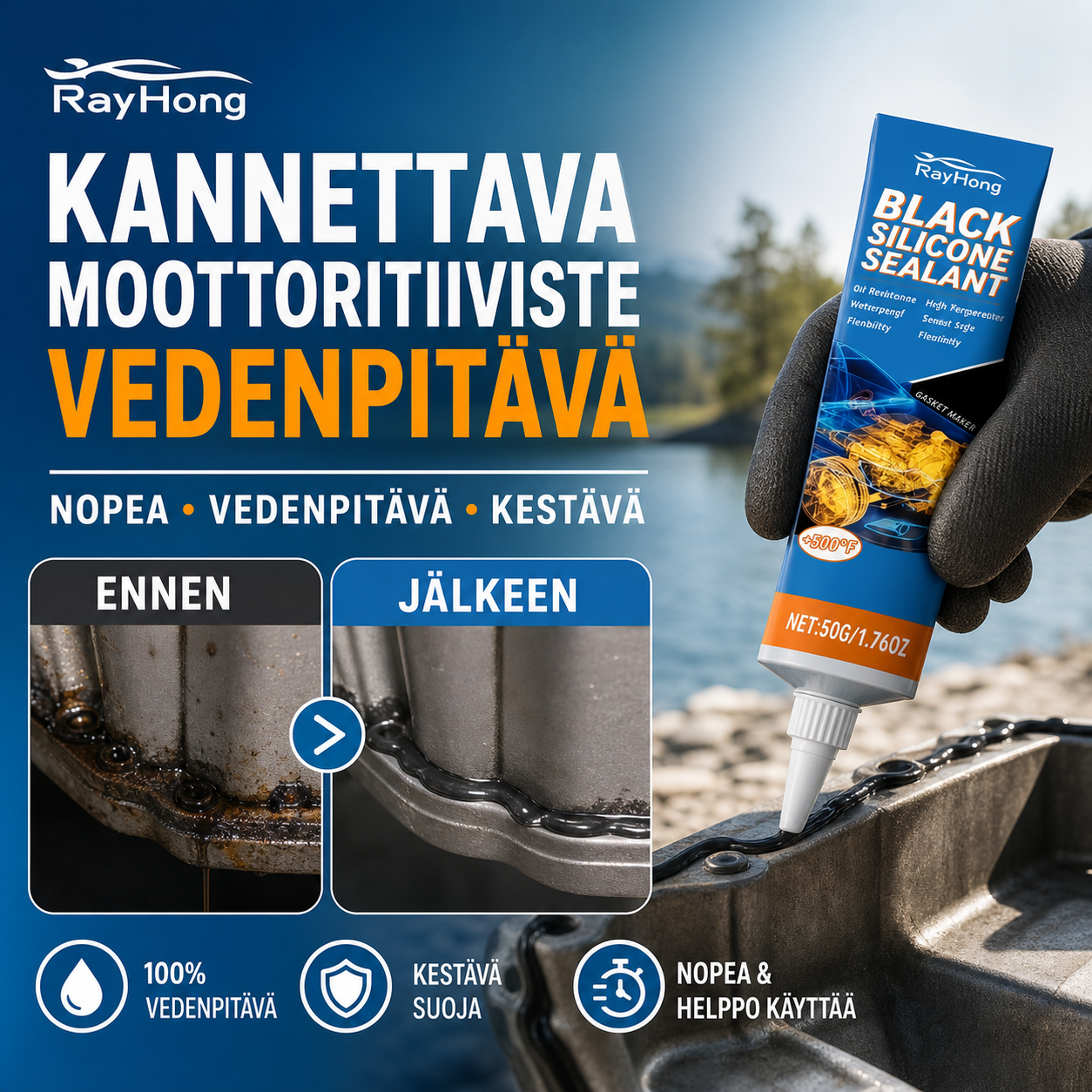 Kannettava moottoritiiviste vedenpitävä