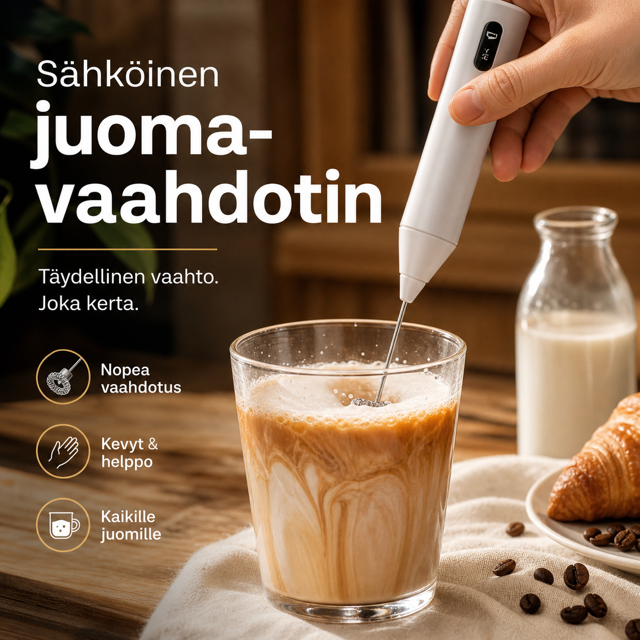 Sähköinen juomavaahdotin