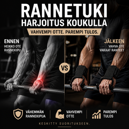 Rannetuki harjoitus koukulla