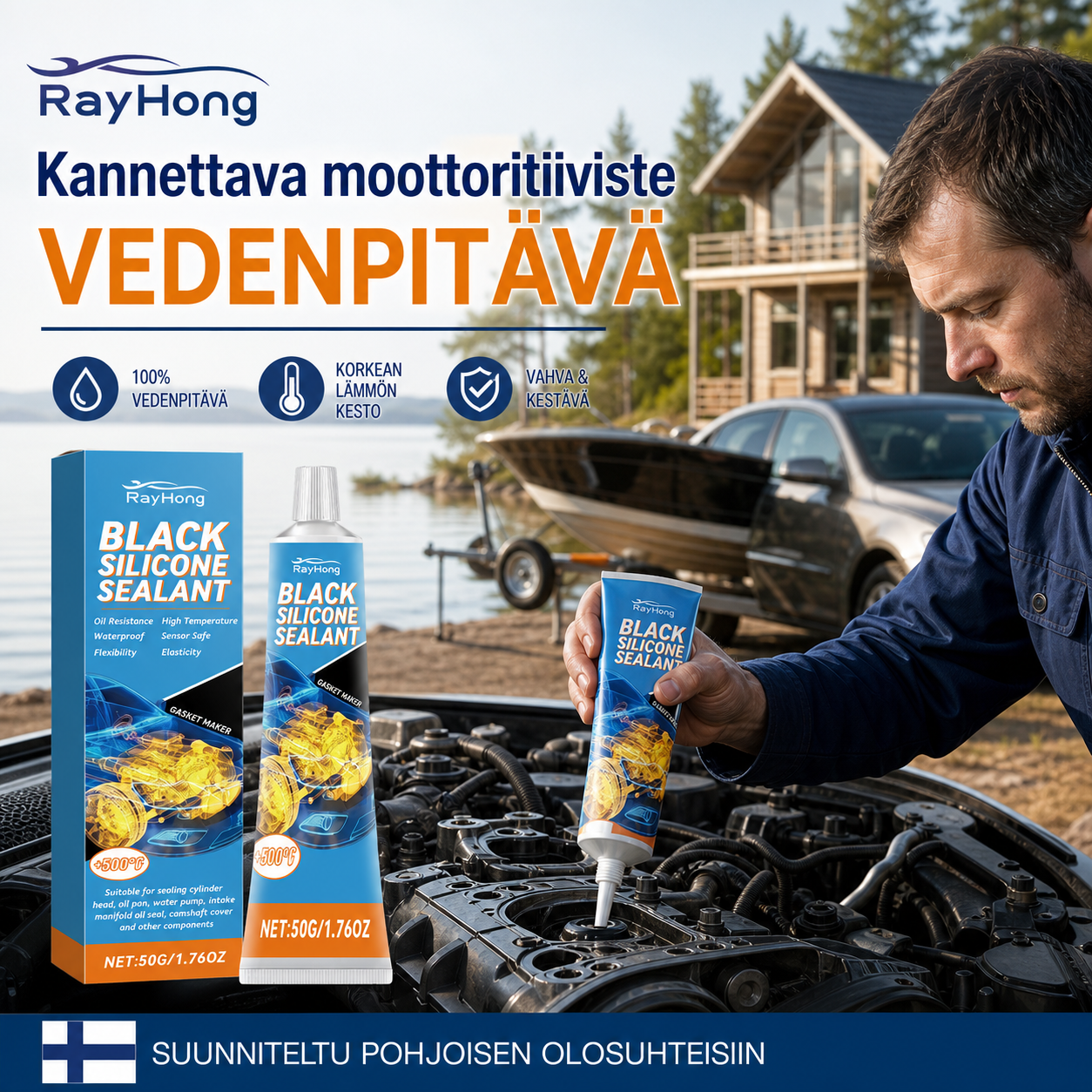 Kannettava moottoritiiviste vedenpitävä