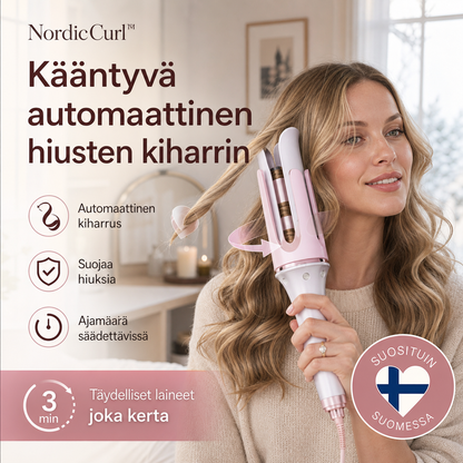 Kääntyvä automaattinen hiusten kiharrin