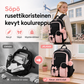 Söpö rusettikoristeinen kevyt koulureppu