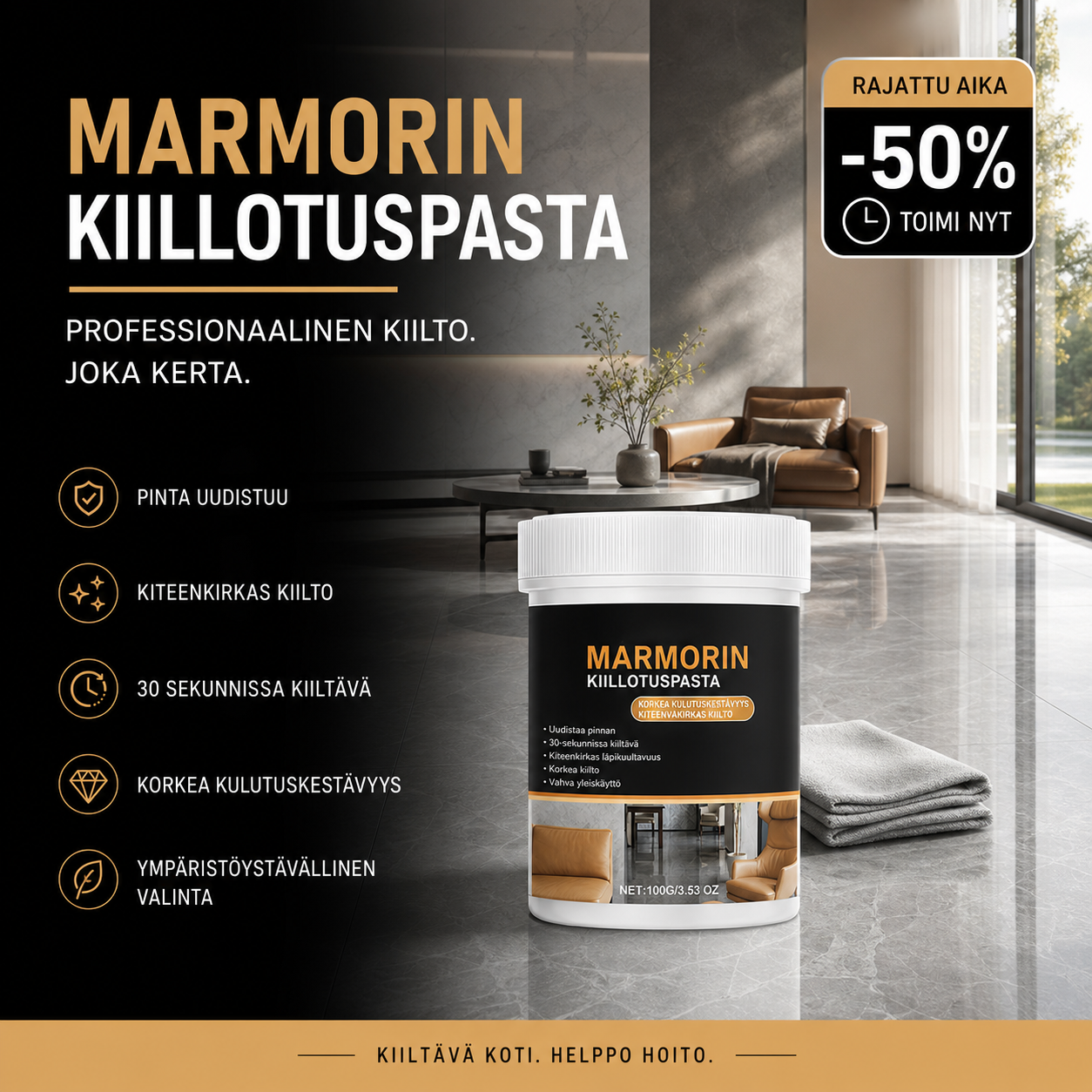 Marmorin kiillotuspasta