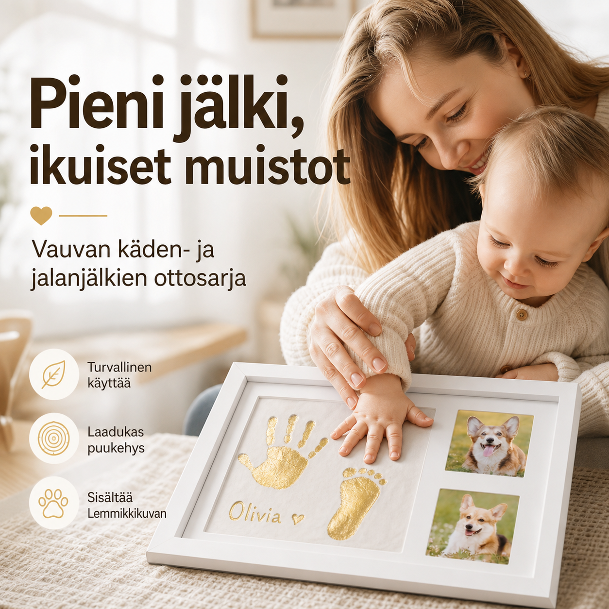Vauvan käden- ja jalanjälkien ottosarja