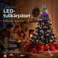 Jouluiset LED-tulikärpäset tuikkuvan nippuvalot