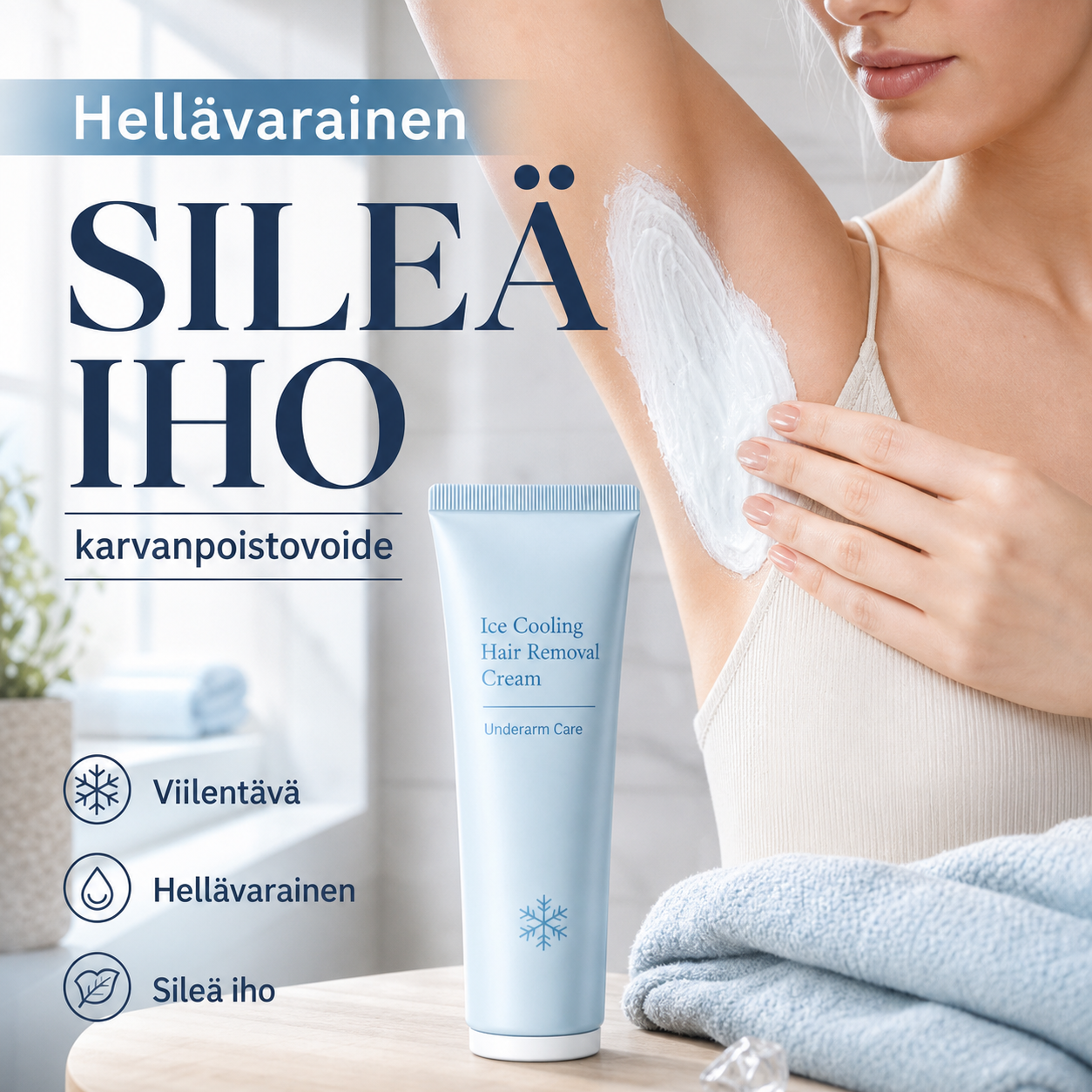 Hellävarainen karvanpoistovoide