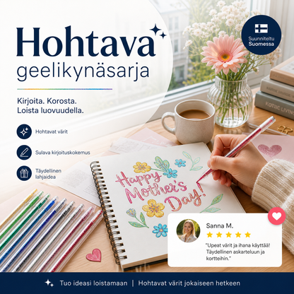 🌲Aikainen joulutarjous – 50% ALENNUS! 🎁 Hohtava geelikynäsarja – loistaa ja koristaa jokaisen kortin ja piirroksen!