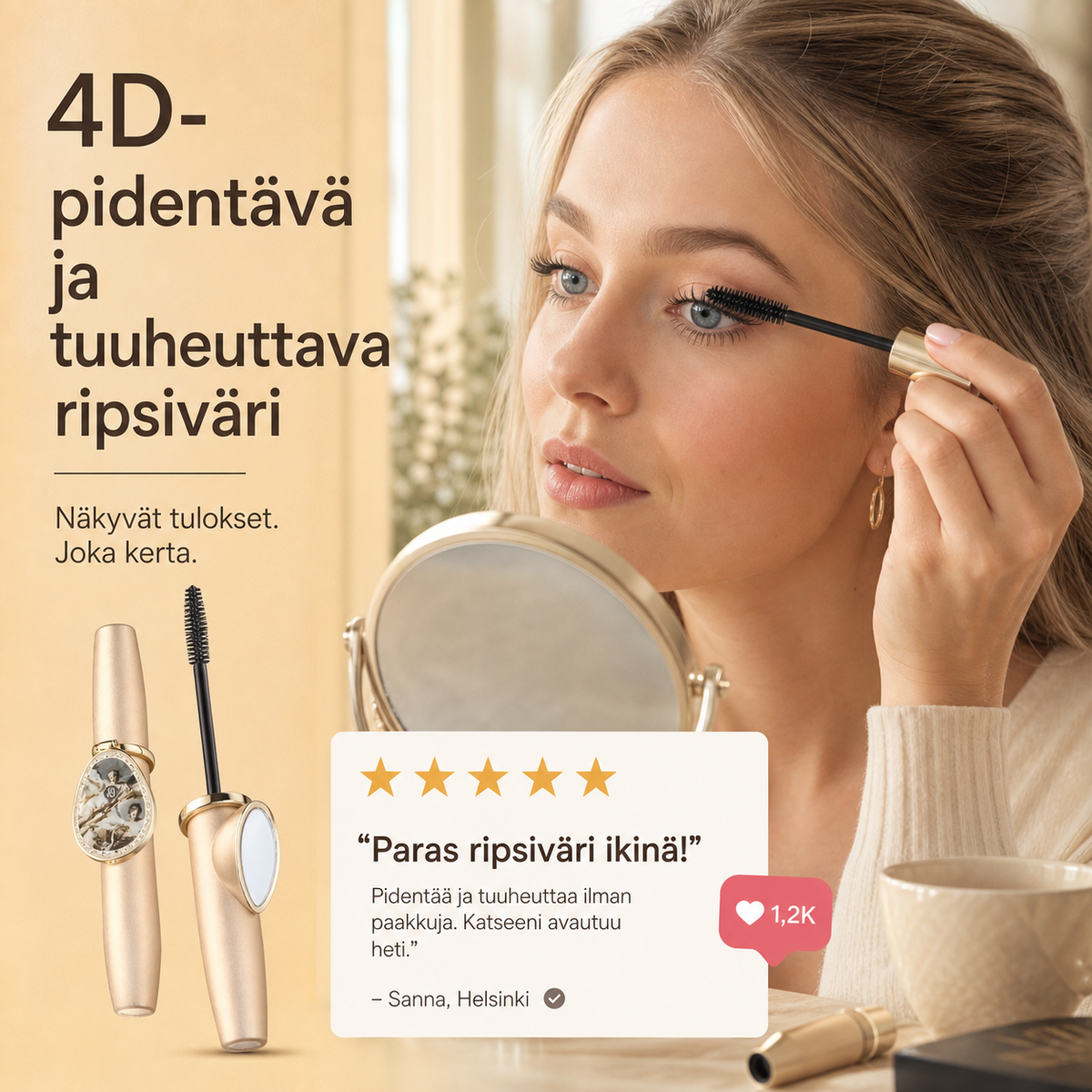 🎁 Yllätystarjous -50 %! ✨️ Bloggaajien suosikki! 👱‍♀️ Suurenna silmiä ja palauta kauneus! 4D-pidentävä ja tuuheuttava ripsiväri
