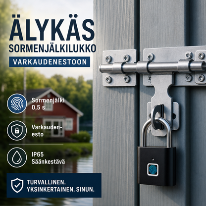 Älykäs sormenjälkilukko varkaudenestoon