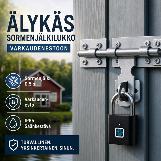 Älykäs sormenjälkilukko varkaudenestoon