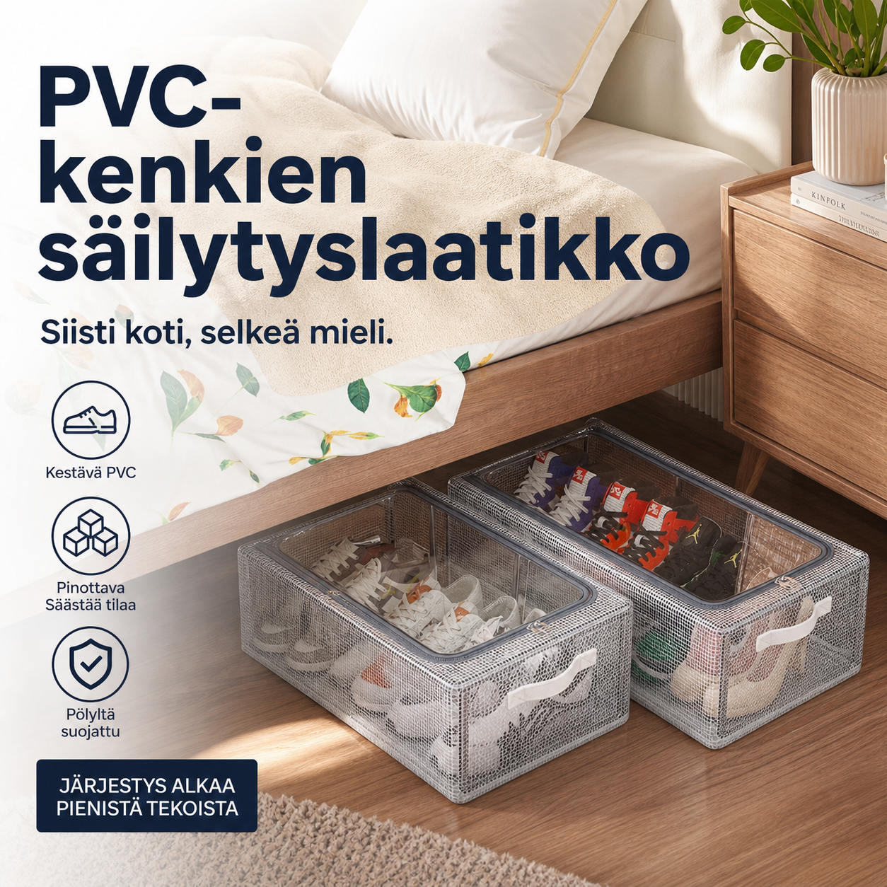 PVC-kenkien säilytyslaatikko - vedenpitävä ja kokoontaitettava