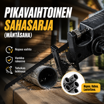 Pikavaihtoinen mäntäsahasarja – nopea ja tehokas leikkaamiseen!