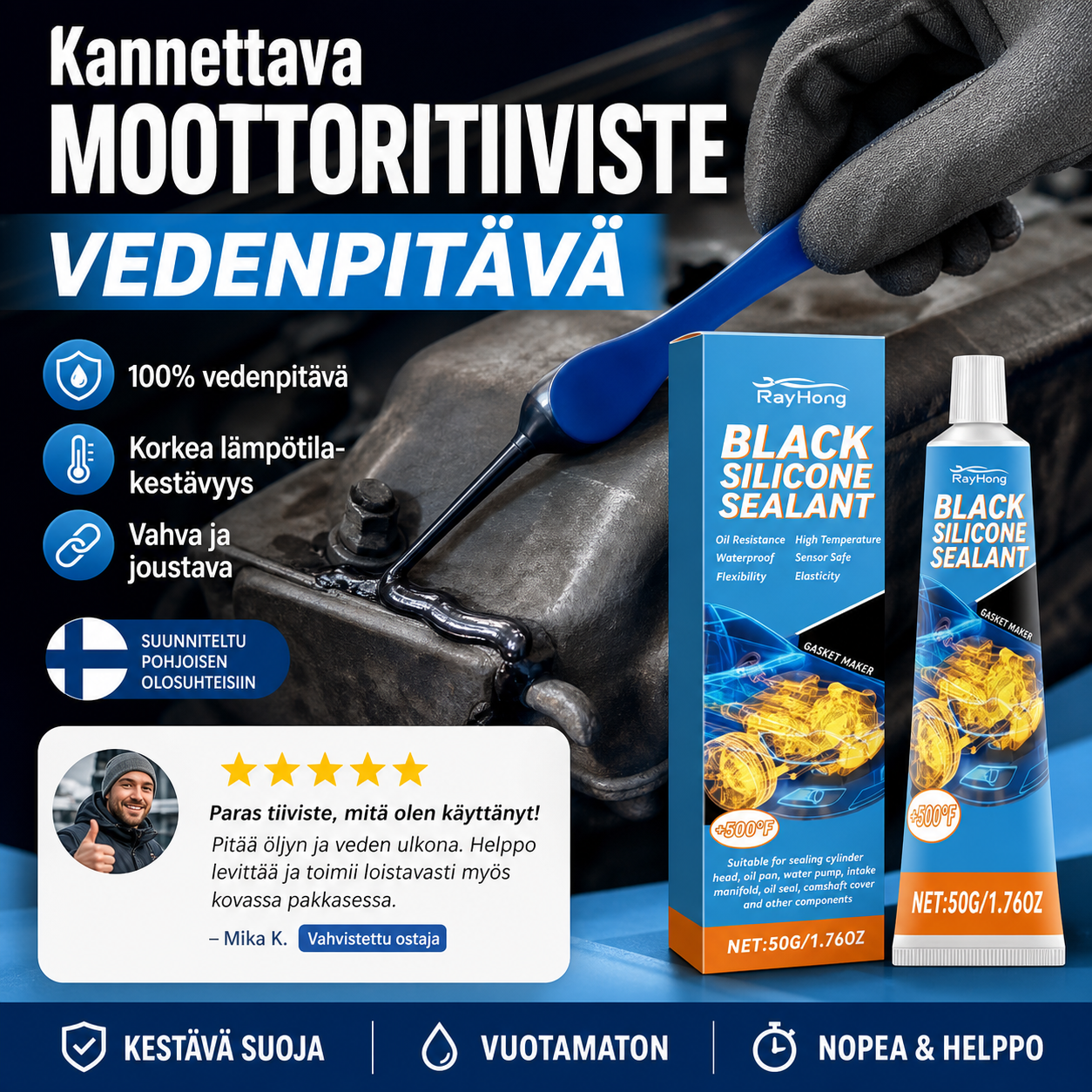 Kannettava moottoritiiviste vedenpitävä