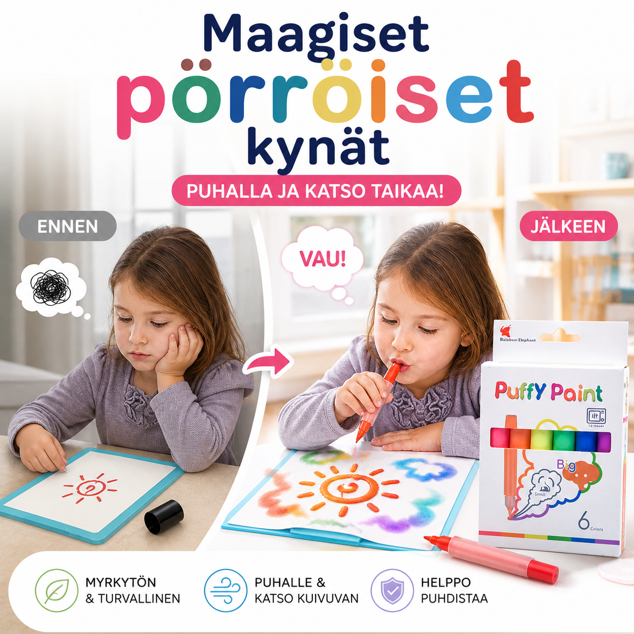 🎁 Maagiset pörröiset kynät – luo 3D-efektejä ja pörröisiä kuvia!