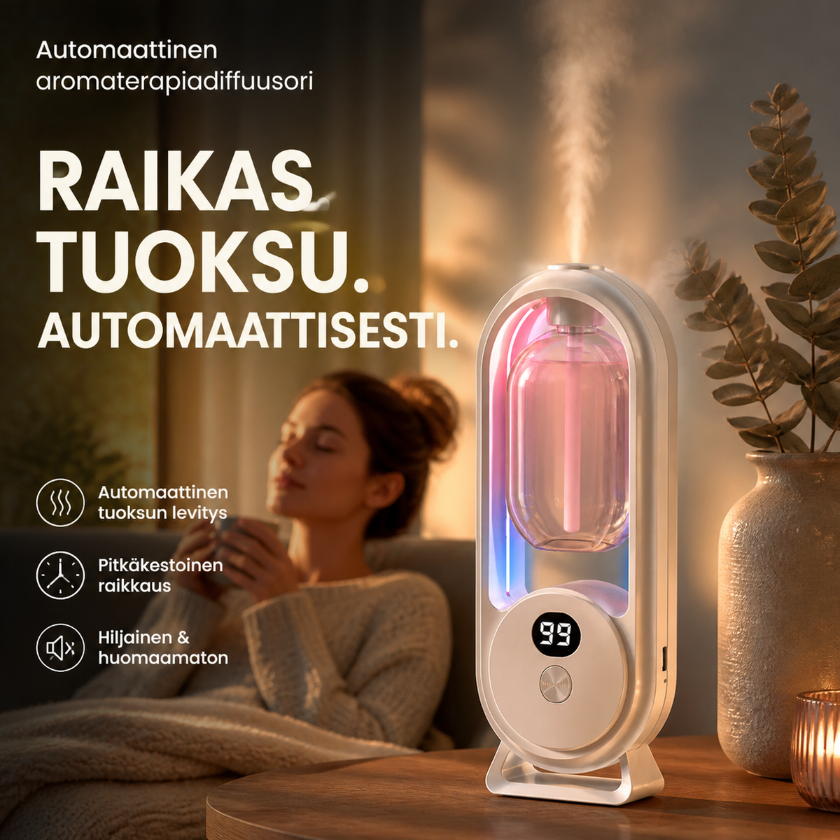 Automaattinen aromaterapiadiffuusori