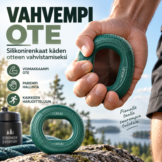 Silikonirenkaat käden otteen vahvistamiseksi
