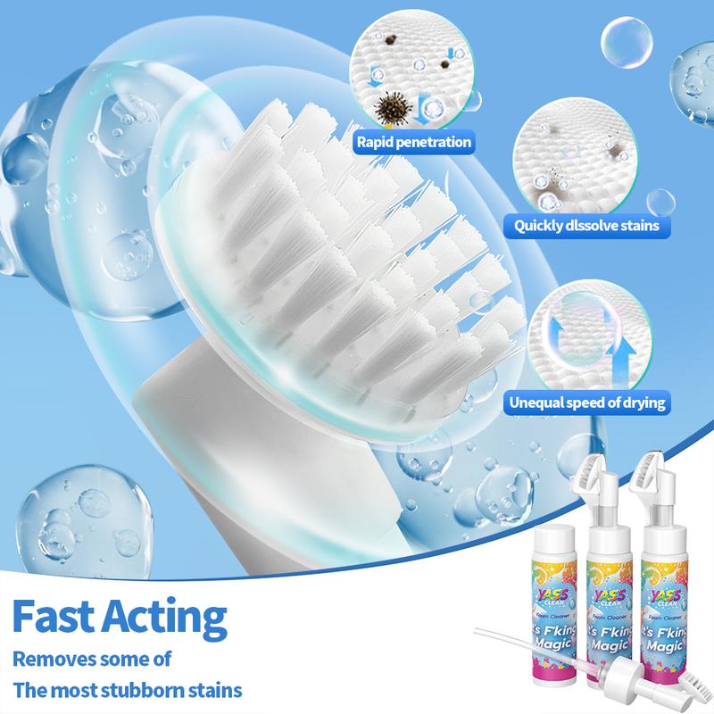 💖VIIMEINEN PÄIVÄ: OSTA 3, SAAT 1 ILMAISEKSI!!💖Yass Clean Magic -vaahtopuhdistusaine matoille ja verhoiluille – lemmikkien tahrojen ja hajujen poistoaine, mukana puhdistusharja🧼🪄